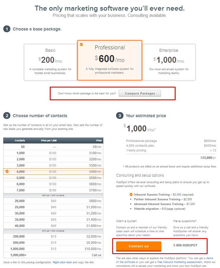 hubspot pricing