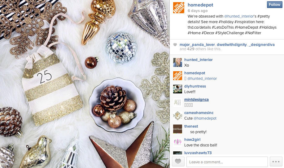 home depot facebook post
