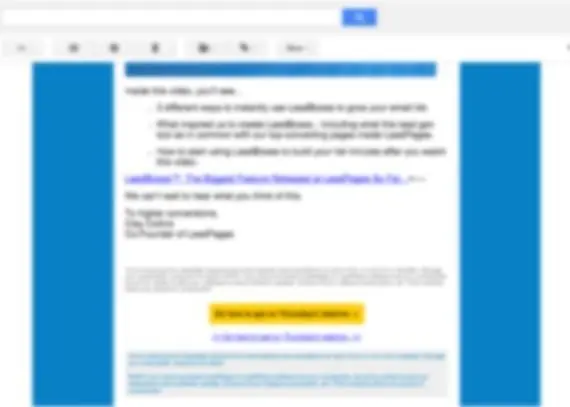 A blurred email with a clearly visible CTA button.