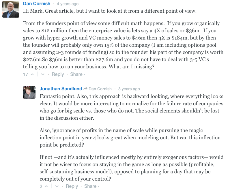 quality comment on both sides of the table