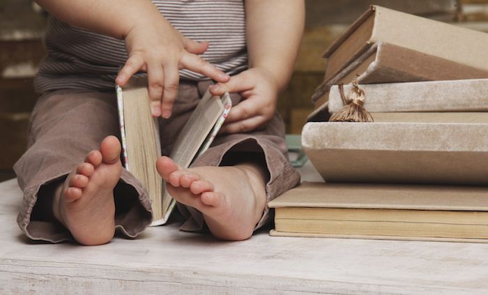 Small feet of a child