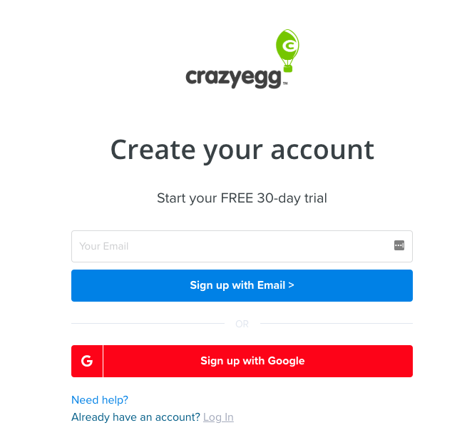 crazy egg free trial