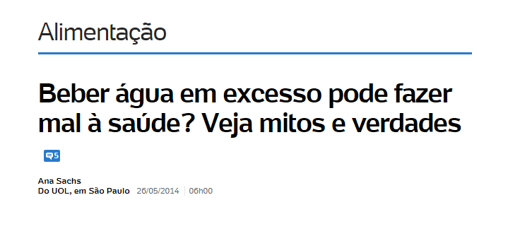 título de manchete de jornal web