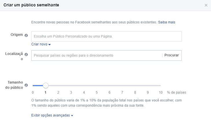 Criar Público Semelhante