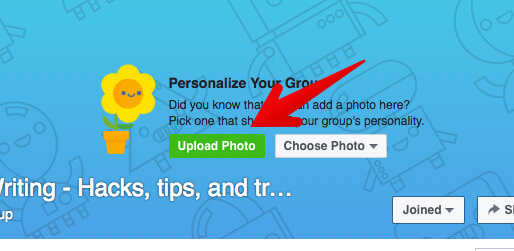 subir foto para identidade de grupo no facebook