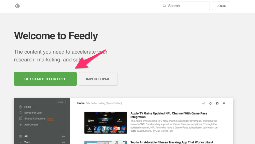 Welcome to Feedly
