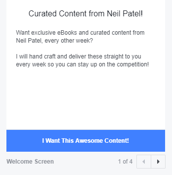 SMS marketing facebook ad example