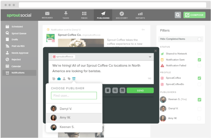gerenciamento sproutsocial