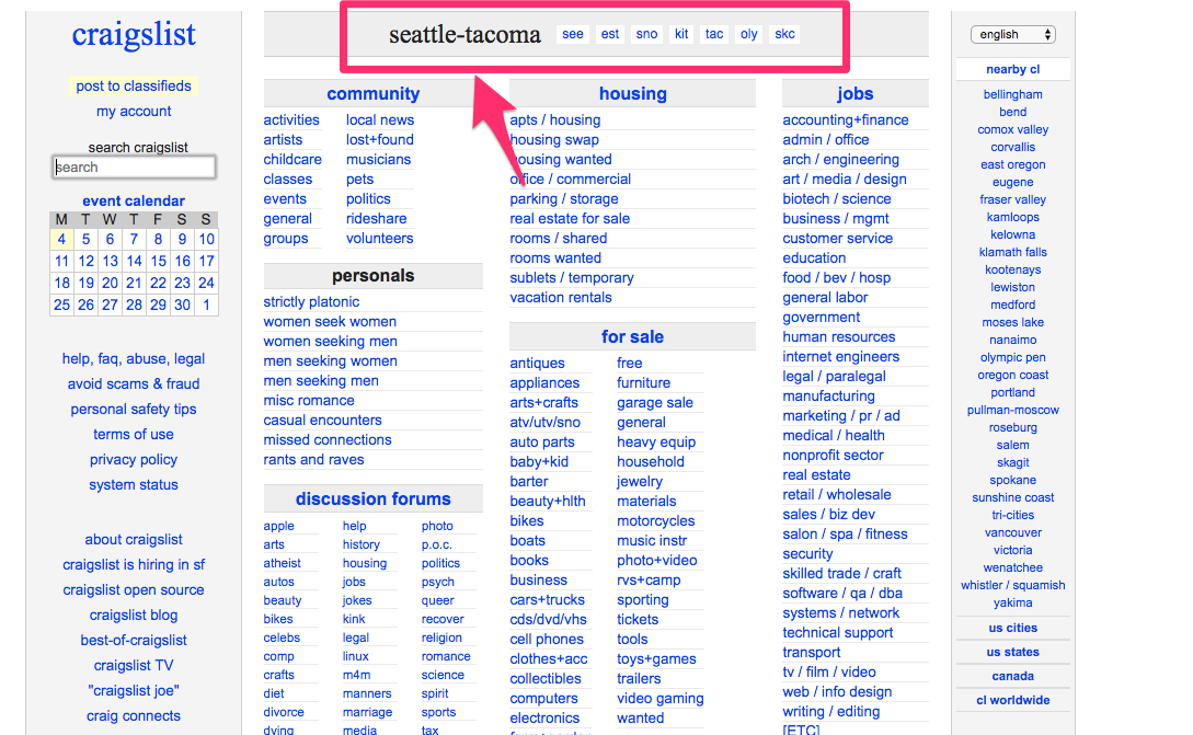 craigslist seattle tacoma jobs apartments personals for sale services community and events