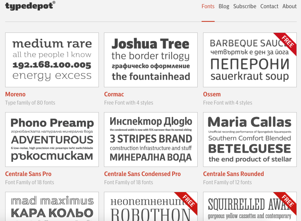 find a font typedepot
