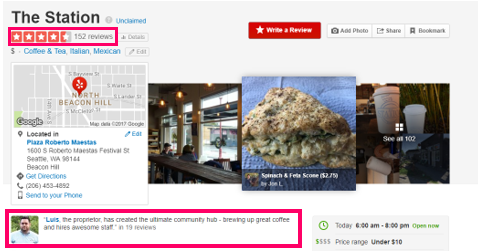 local seo example of more online reviews