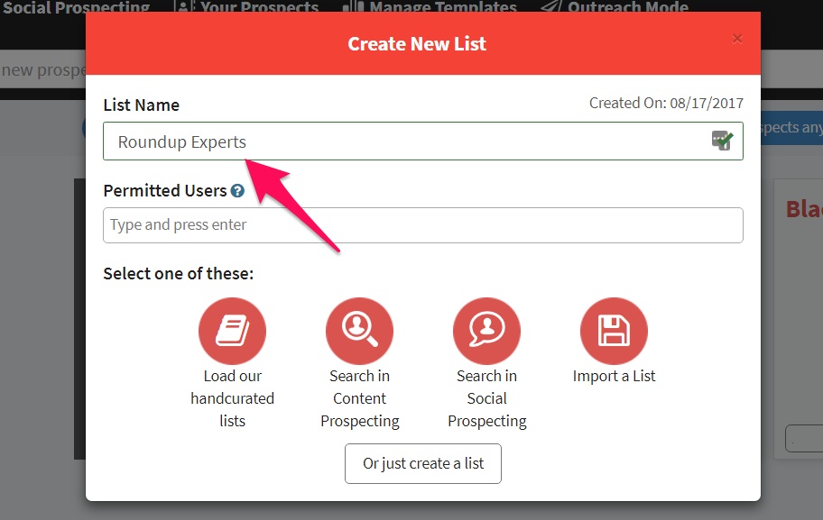 list name