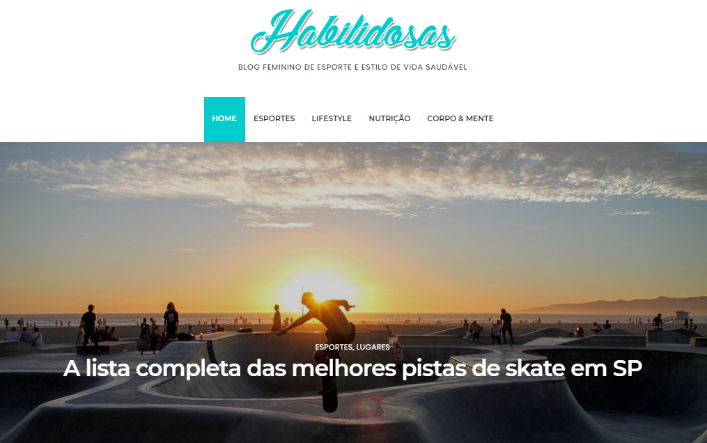 exemplo do blog de esportes Habilidosas
