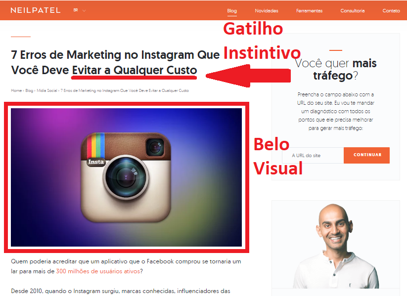 gatilho instintivo no título