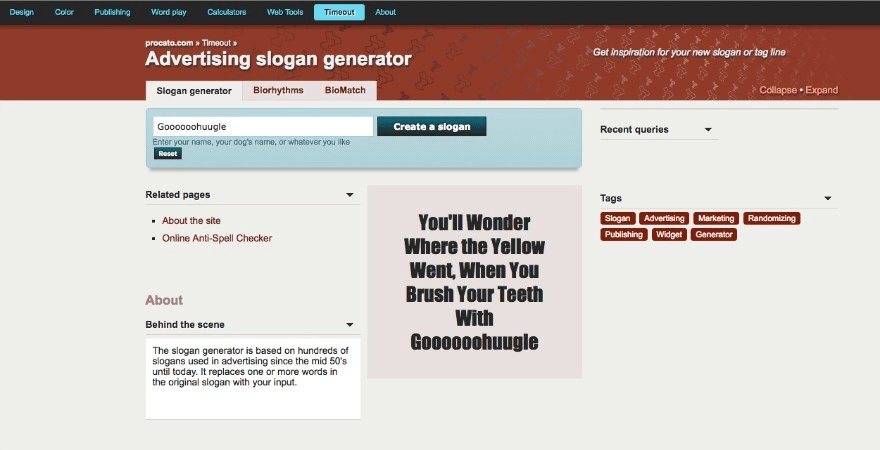 site Procato Sloganizer