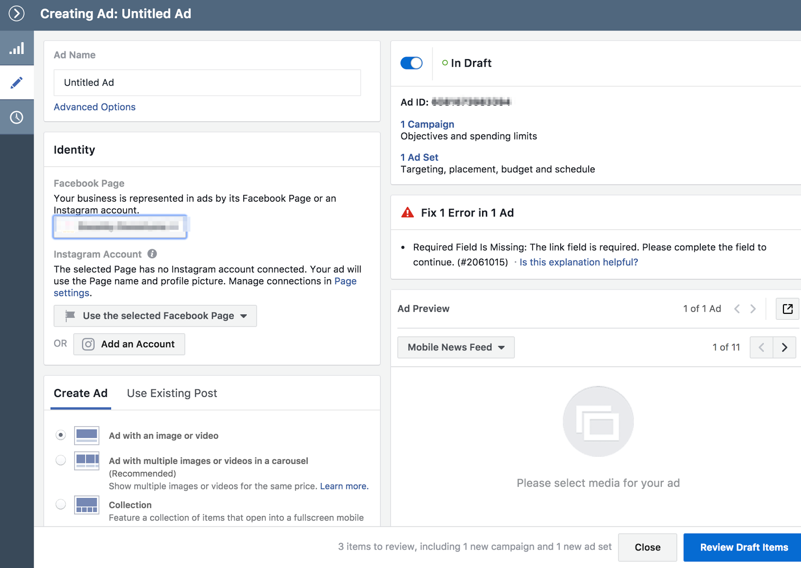 Power Editor Manage Ads Ads Edit