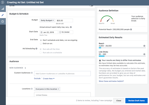 Power Editor Manage Ads Campaigns 1