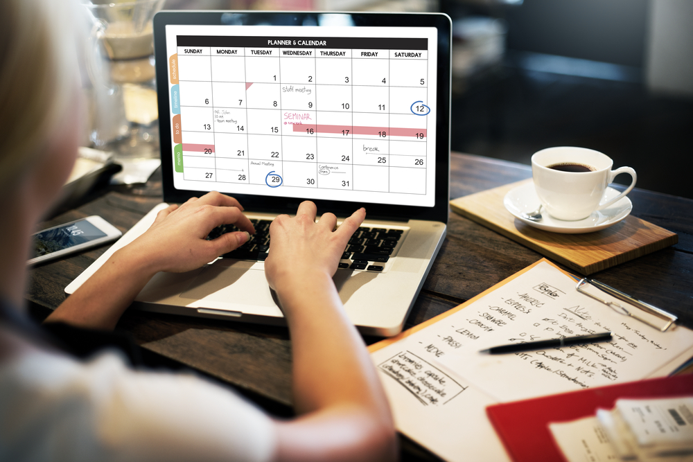 calendário de programção de conteúdo