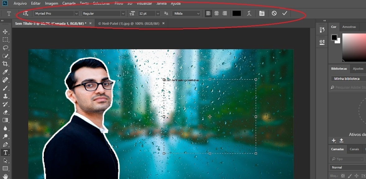thumbnail photoshop texto edição