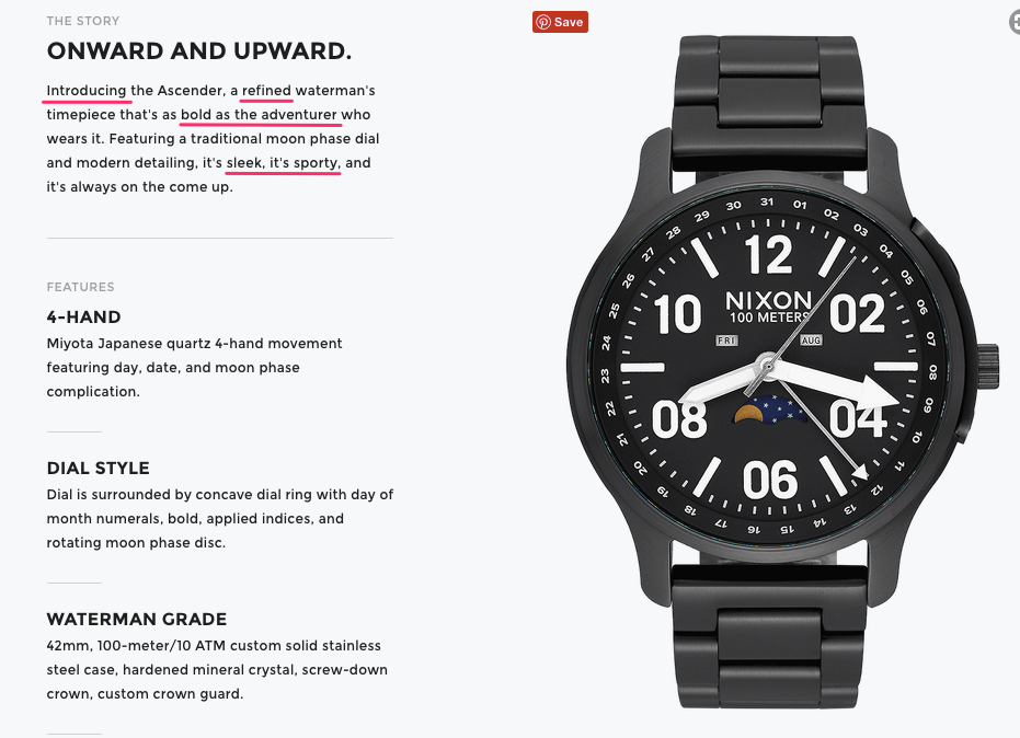 Ascender Men s Watches Nixon Watches and Premium Accessories