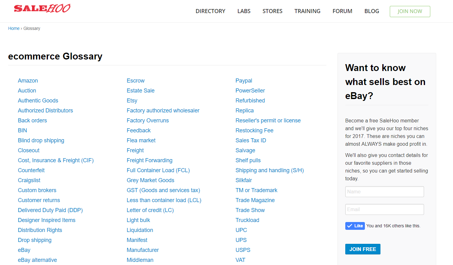 glossary