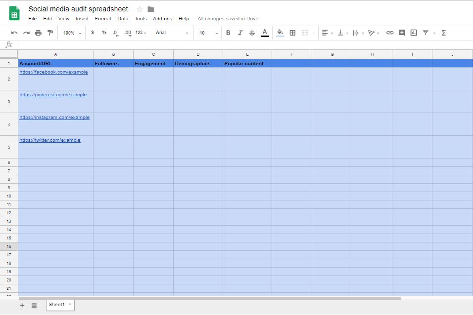Account URLs add to social media audit
