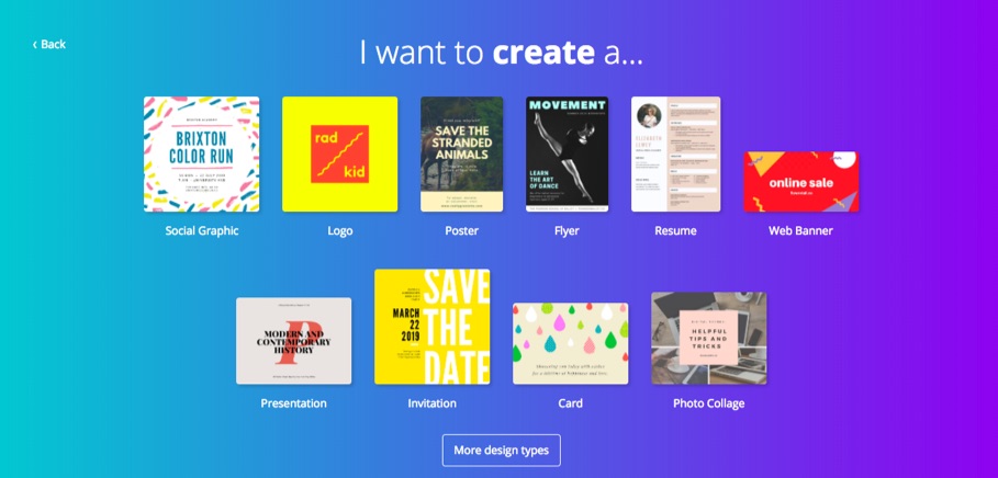 canva i want to create a
