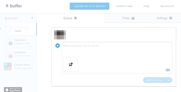 compose a post on buffer