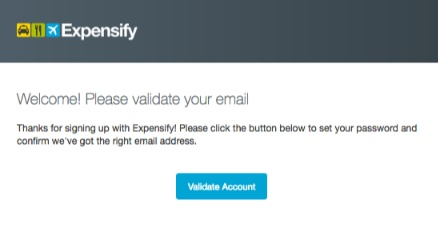 expensify email confirmation