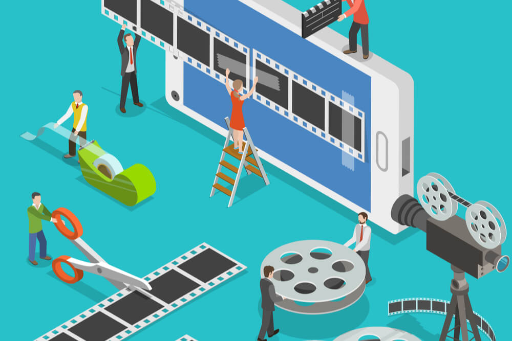 ilustracao sobre edicao de videos