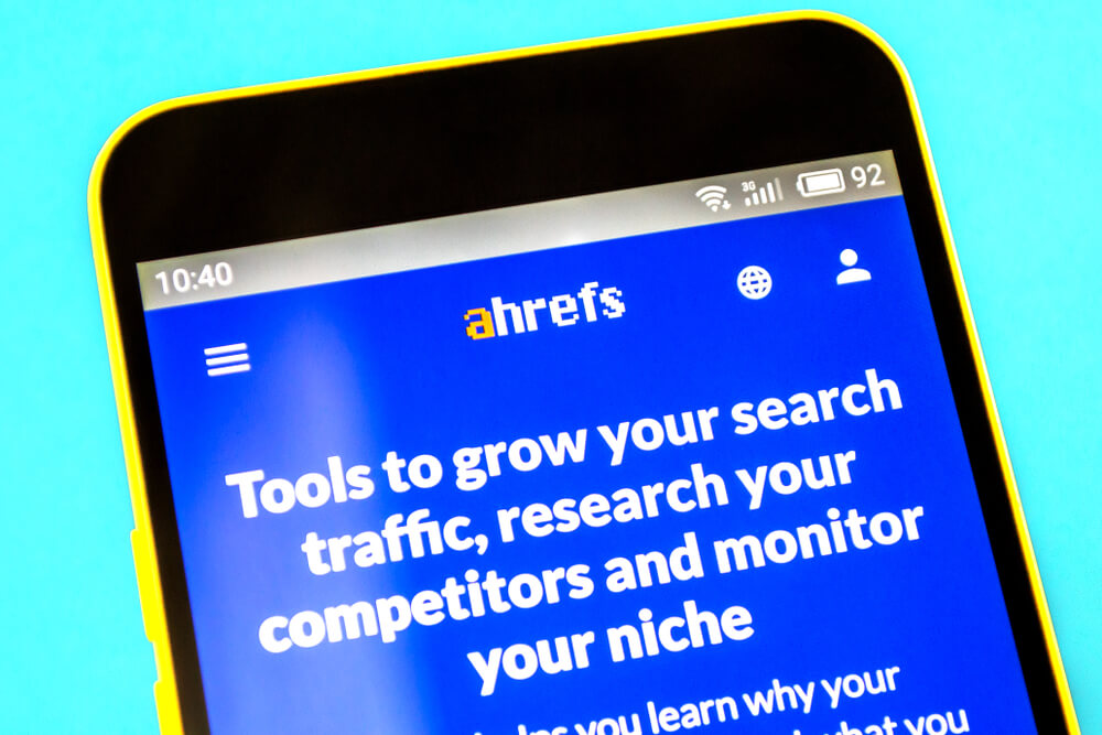 aplicativo mobile da ferramenta ahrefs