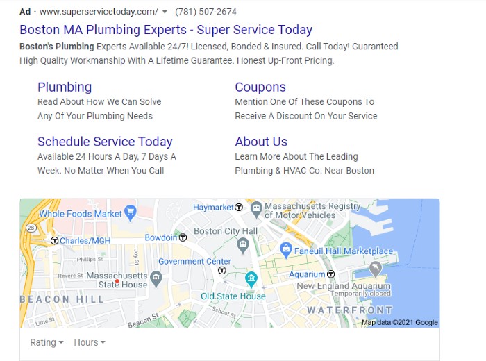 Business Listing - Create Smart Campaigns in Google screenshot of a smart campaign business listing