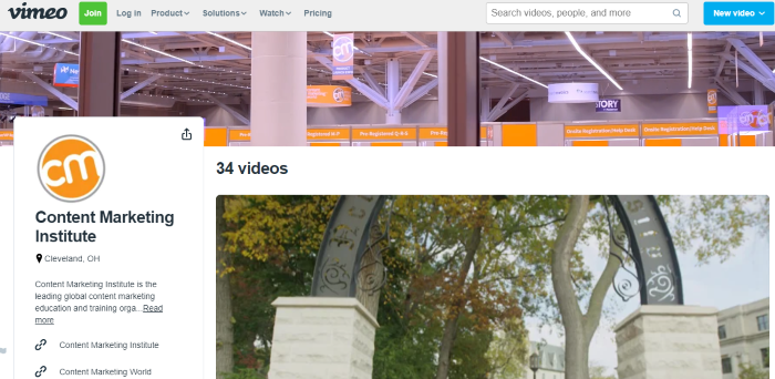 vimeo channel - example CMI vimeo channel - example CMI