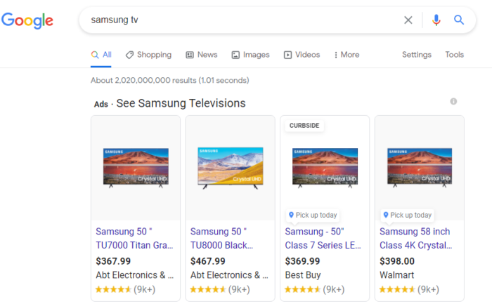 google ads examples make your first sale