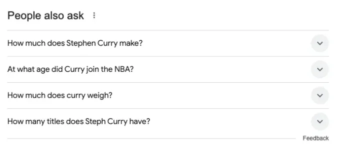 A people also ask question result.