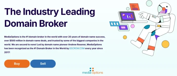 The MediaOptions homepage.