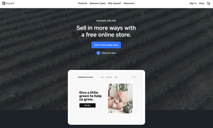 Square Online store builder for Best Free Web Hosting