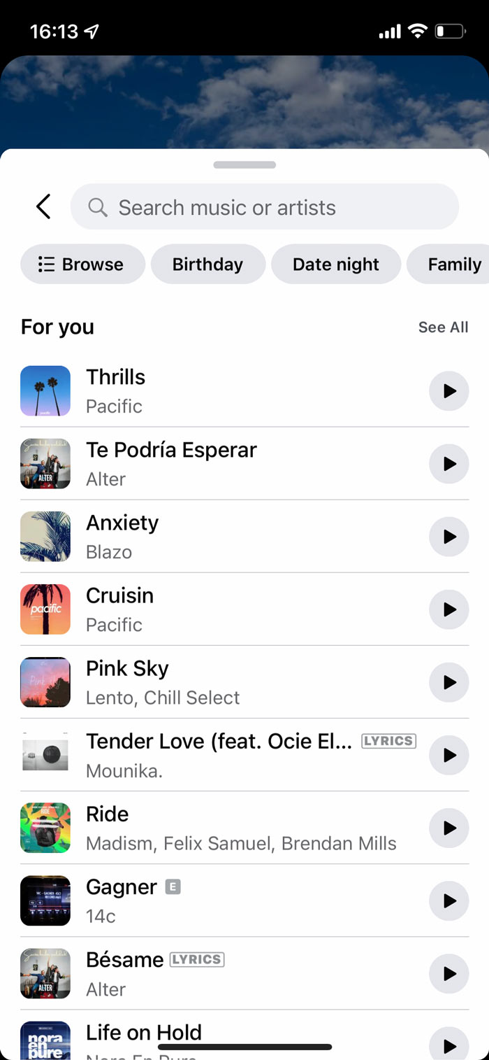 Facebook Stories - music stickers Adding location stickers to Facebook Stories