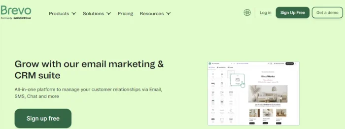 The Brevo homepage.