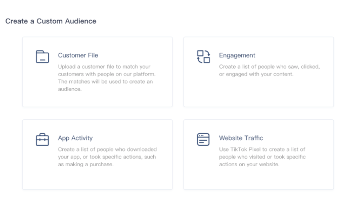 Configuração do tiktok