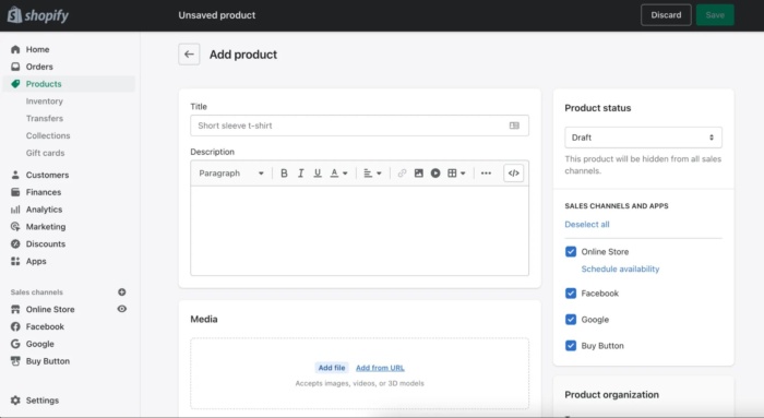 Setting up a collection for products in shopify. 