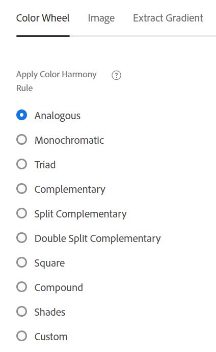 Finding analogous colors with Adobe CC.