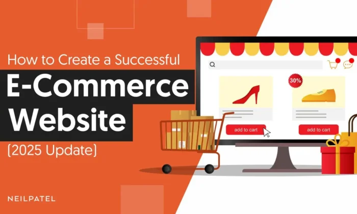 A graphic that says "How to Create a Successful E-Commerce Website" (2025 Update)