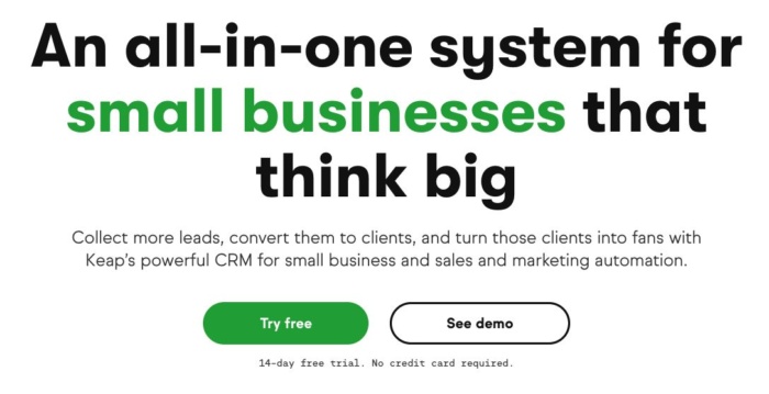 Keap marketing automation tool. 
