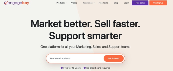 Engagebay marketing automation tool. 