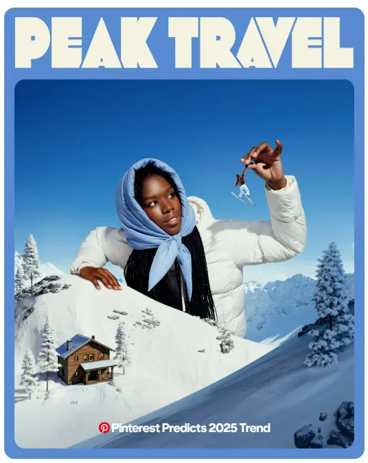 An example of the "Peak Travel" Pinterest trend.