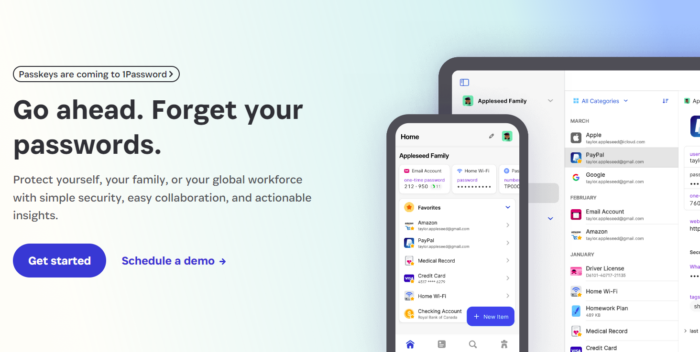 1PAssword for savings multiple passwords. 