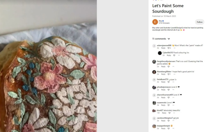 Let's paint some dough etsy post.