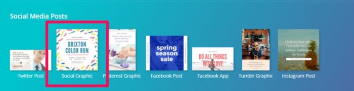 Social graphic template in Canva.