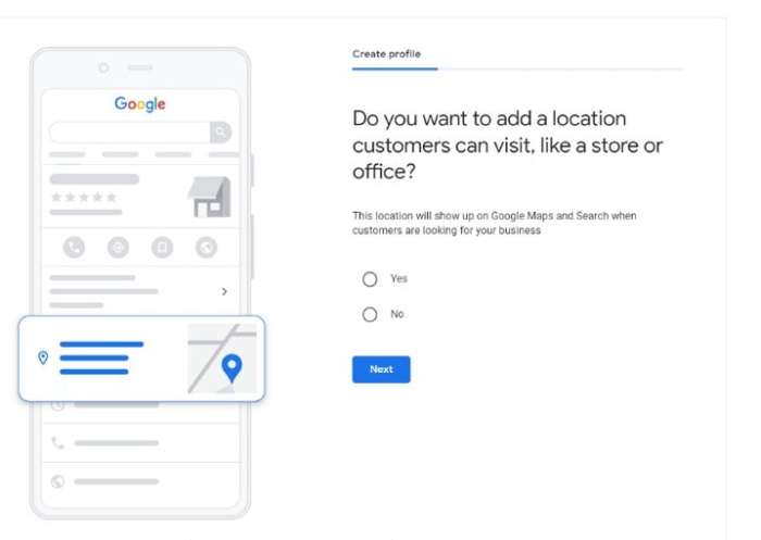Adding address google my business.